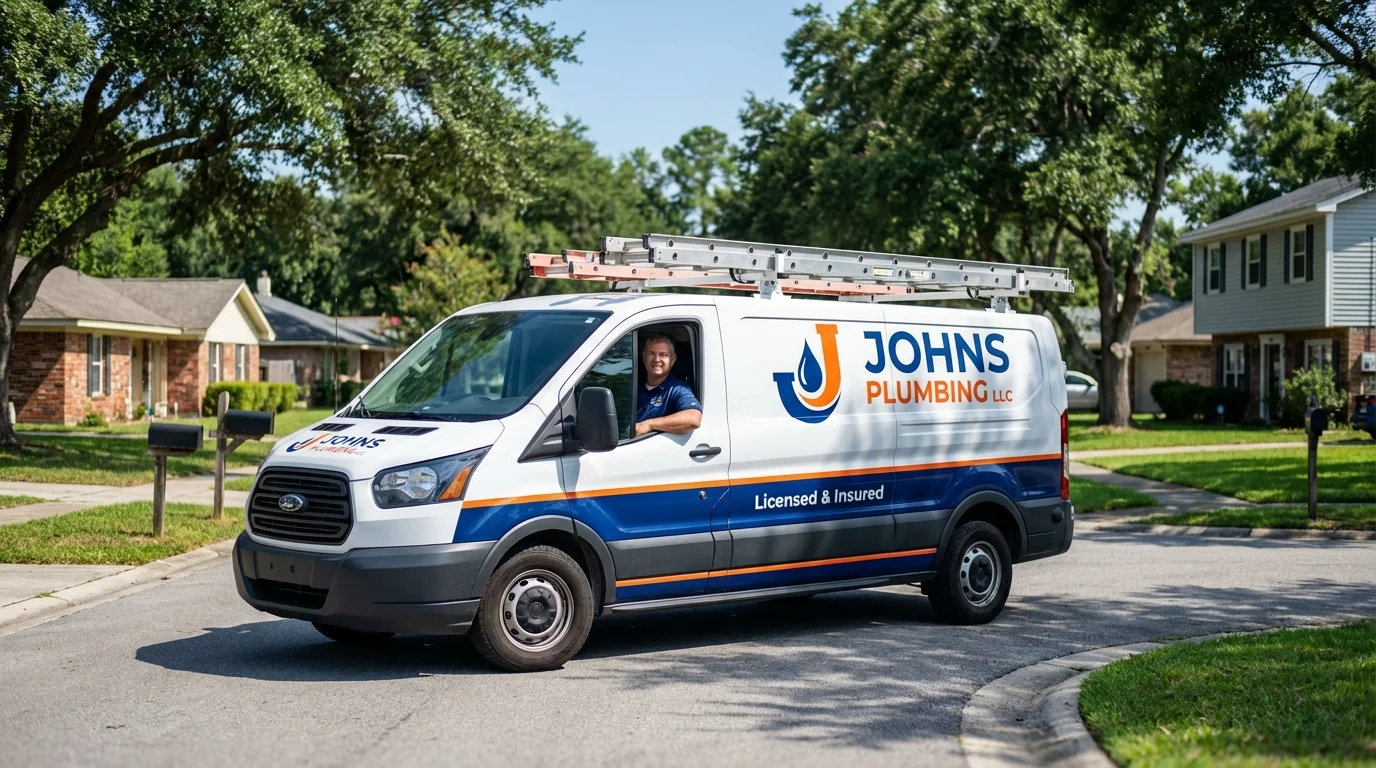 Johns Plumbing LLC service van in Estancia, NM