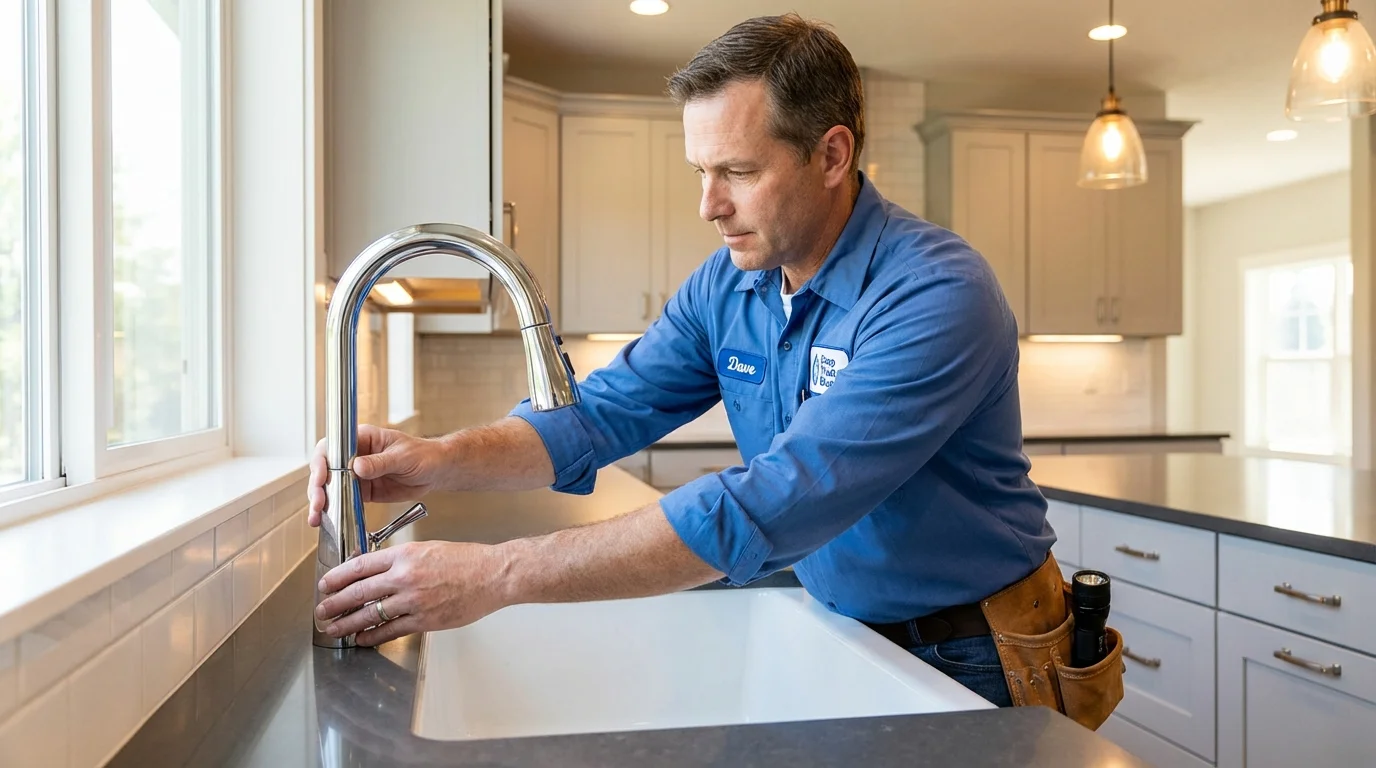 Kitchen faucet installation by Johns Plumbing LLC in Estancia
